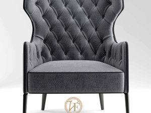 armchair vittoria frigerio piola bergere 3D Модель