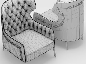 armchair vittoria frigerio piola bergere 3D Модель