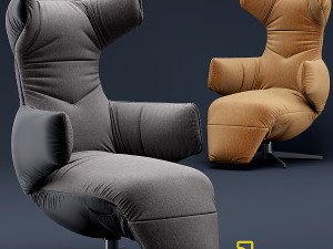 armchair leolux saphira Modèle 3D