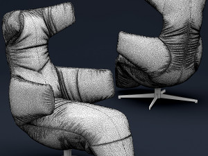 armchair leolux saphira Modèle 3D
