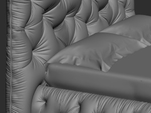 impunto bed pianca Model 3D