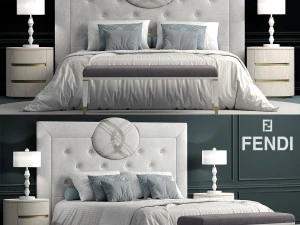 Fendi ł&oacute;żko maxi Cameo Model 3D