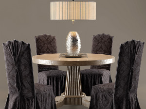 chair and table vittorio grifoni art 1017 3D Model