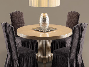 chair and table vittorio grifoni art 1017 3D 模型
