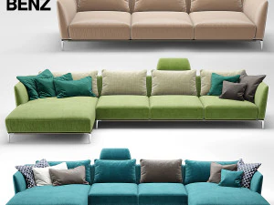 sofa rolf benz scala Model 3D