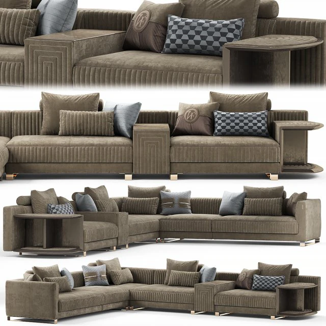 sofa vittoria frigerio brandolini Model 3D .c4d .max .obj .3ds .fbx .stl .blend 