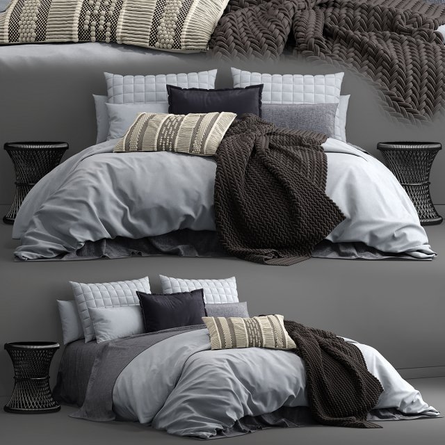 photorealistic bedding adairs australia 3D Model .c4d .max .obj .3ds .fbx .stl .blend 
