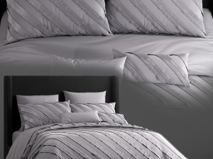 remington 3 piece duvet cover set Modèle 3D