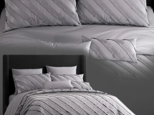 रेमिंगटन 3 पीस डुवेट कवर सेट 3D मॉडल