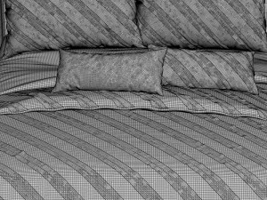 remington 3 piece duvet cover set 3D Model