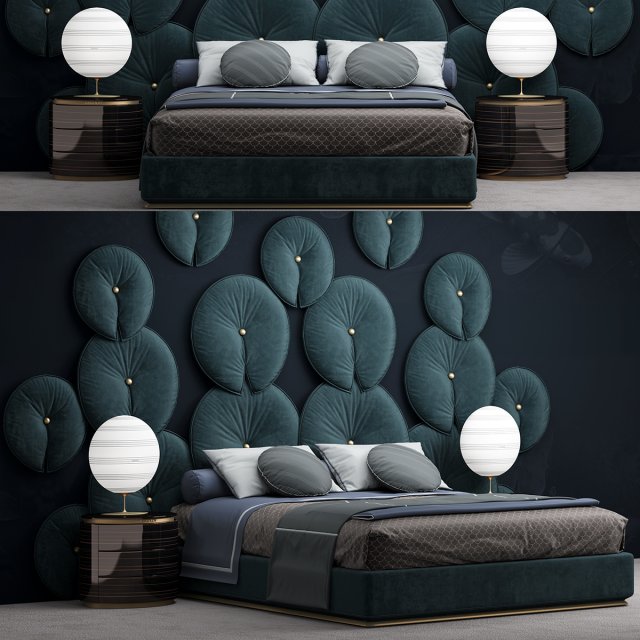 bed of my design 3D Модель .c4d .max .obj .3ds .fbx .stl .blend 
