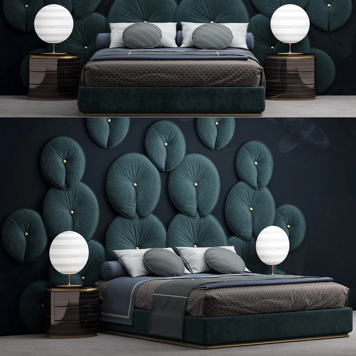 bed of my design 3D Model .c4d .max .obj .3ds .fbx .stl .blend 