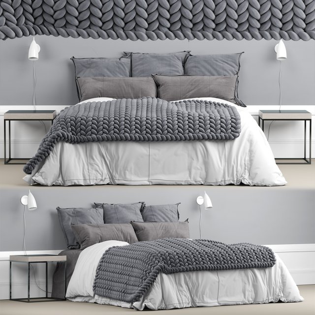 photorealistic bedding Model 3D .c4d .max .obj .3ds .fbx .stl .blend 