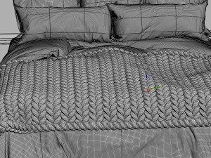 photorealistic bedding Model 3D