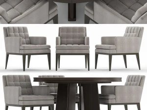sedia e tavolo da pranzo per panettiere Modello 3D