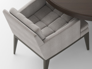 baker dining chair and table Modello 3D