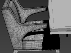 baker dining chair and table Modèle 3D