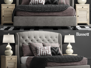 bassett arched queen bed Modèle 3D