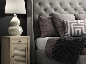 bassett arched queen bed 3D Model