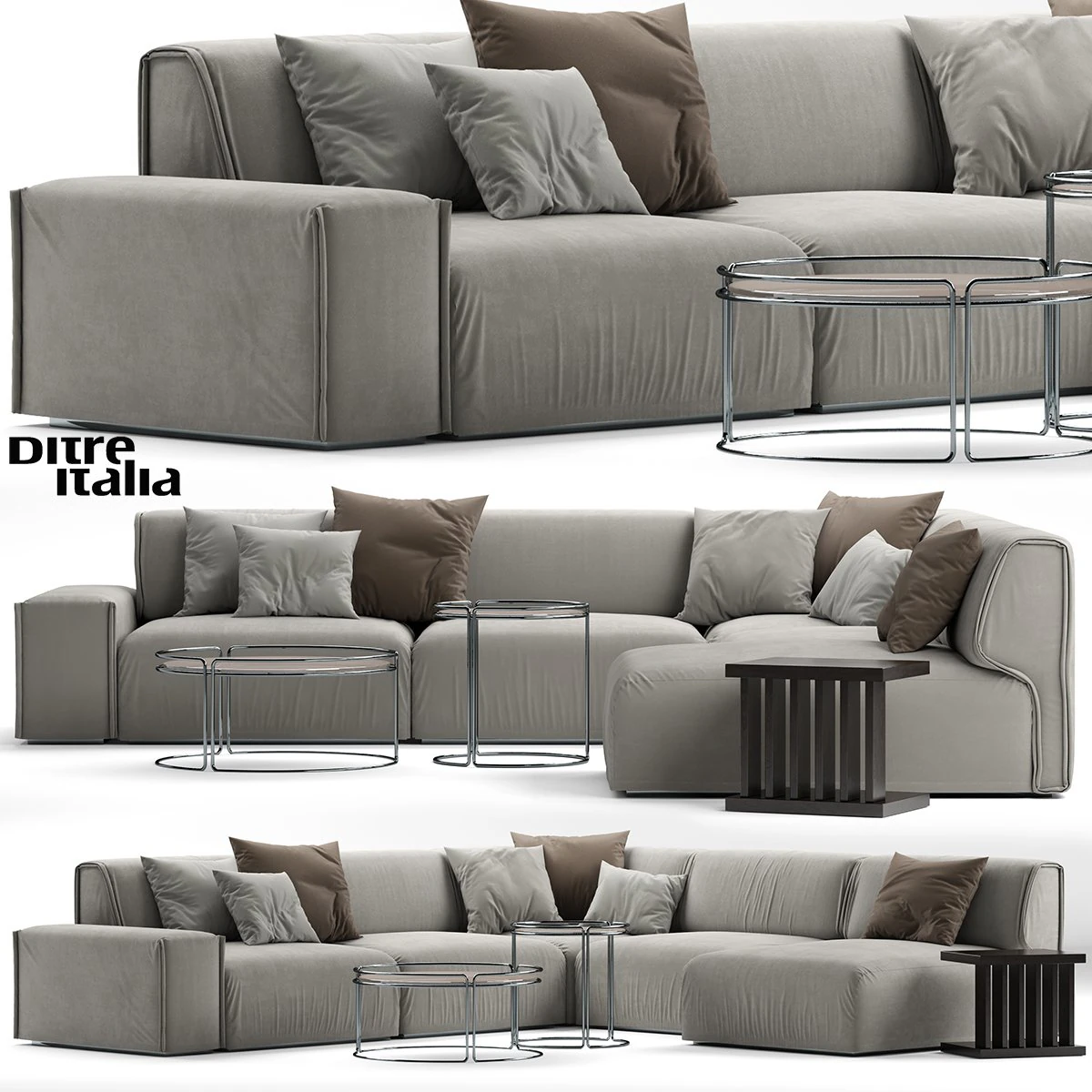 ditre italia monolith sofa 3D Model .c4d .max .obj .3ds .fbx .stl .blend