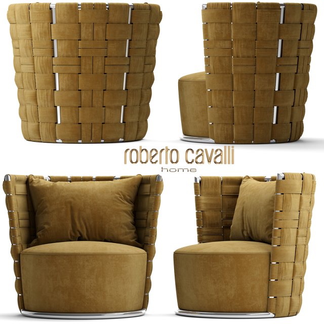 roberto cavalli lounge occasional chairs bell Model 3D .c4d .max .obj .3ds .fbx .stl .blend 