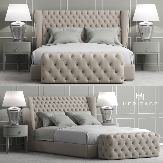 heritage collection four seasons bed Modello 3D .c4d .max .obj .3ds .fbx .stl .blend 
