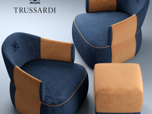 trussardi casa larzia armchair 3D 모델