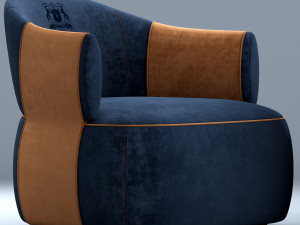 trussardi casa larzia armchair 3D 모델