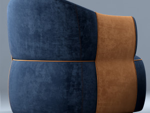trussardi casa larzia armchair 3D 모델