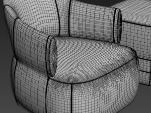 trussardi casa larzia armchair 3D 모델