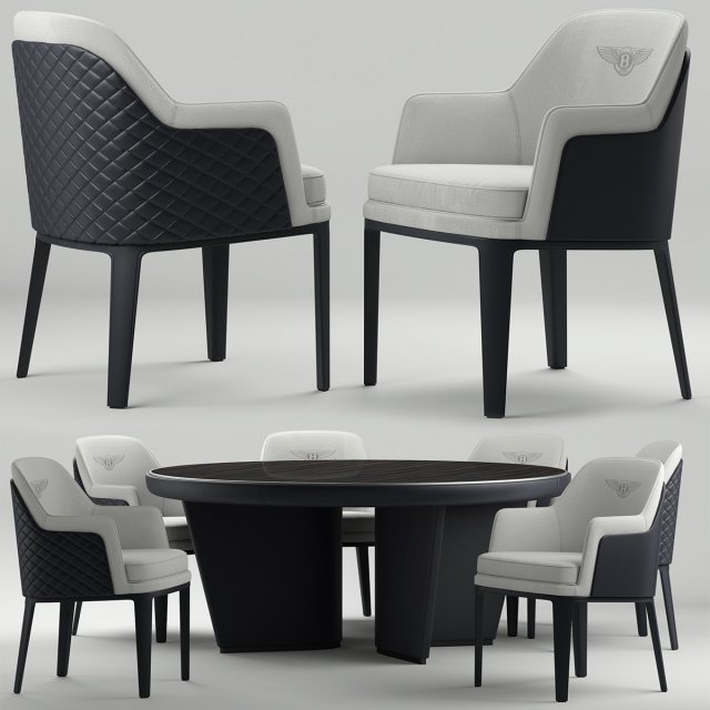 bentley kendal chair and table 3D मॉडल .c4d .max .obj .3ds .fbx .stl .blend 