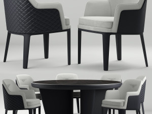 bentley kendal chair and table 3D Model