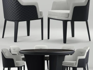 宾利肯德尔椅子和桌子 3D 模型