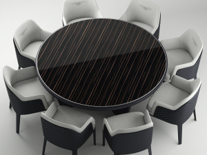 bentley kendal chair and table 3D मॉडल