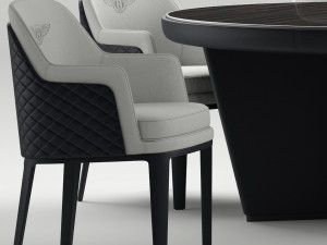 bentley kendal chair and table 3D मॉडल