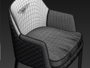 bentley kendal chair and table 3D मॉडल