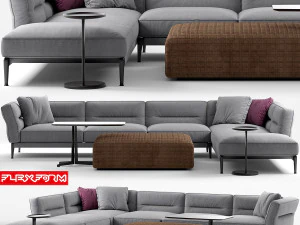 divano adda flexform Modello 3D