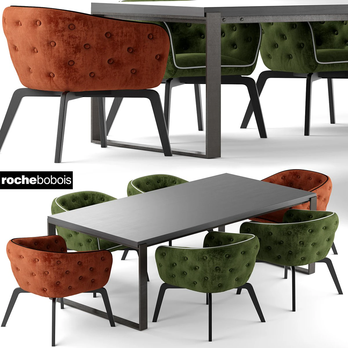 Roche-Bobois-Quadrille-Br&uuml;cke 3D Modell .c4d .max .obj .3ds .fbx .stl .blend 