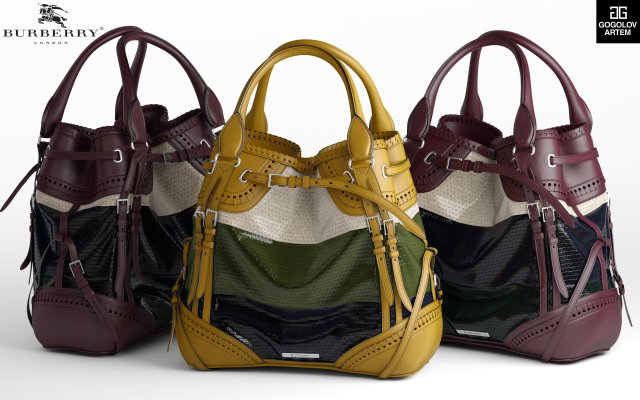 burberry whipstitch bag 3D Model in Clothing 3DExport