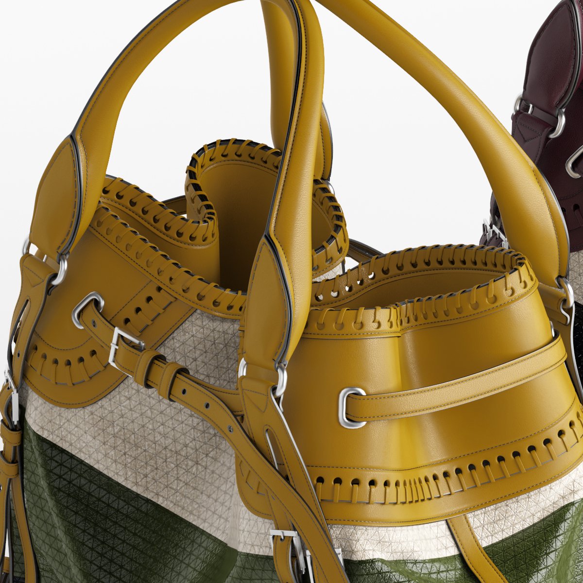burberry whipstitch bag Modelo 3D