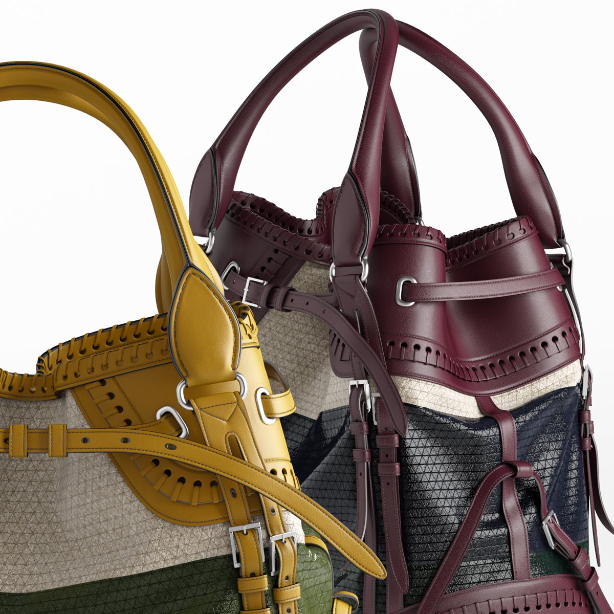 burberry whipstitch bag Modelo 3D