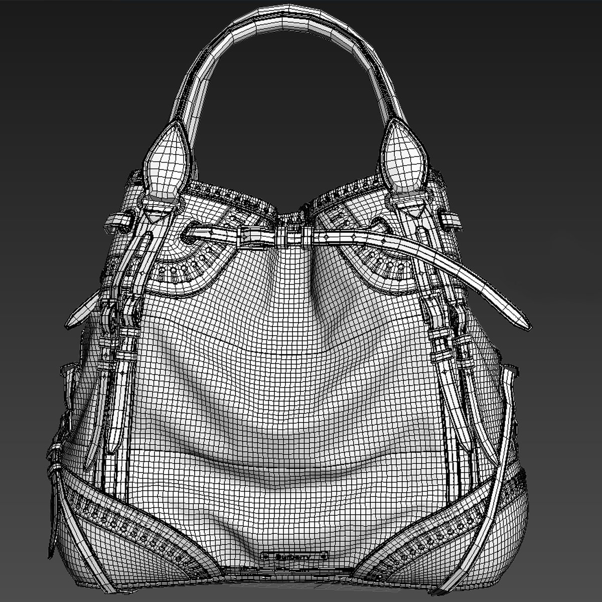 burberry whipstitch bag Modelo 3D