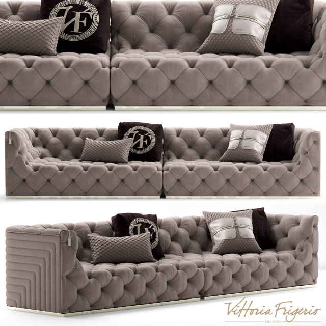 vittoria frigerio caracciolo sofa 3D Модель .c4d .max .obj .3ds .fbx .stl .blend 