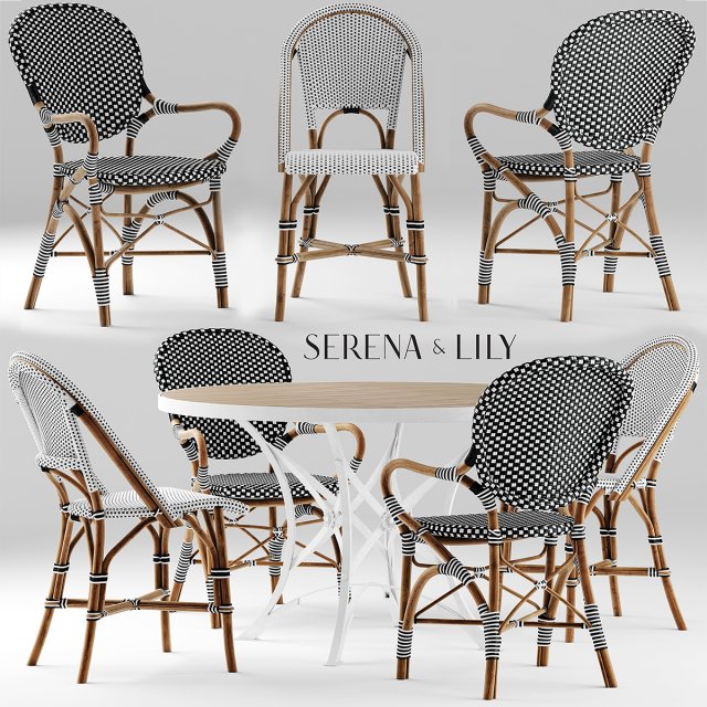 serena and lily chairs 3D in 3DExport