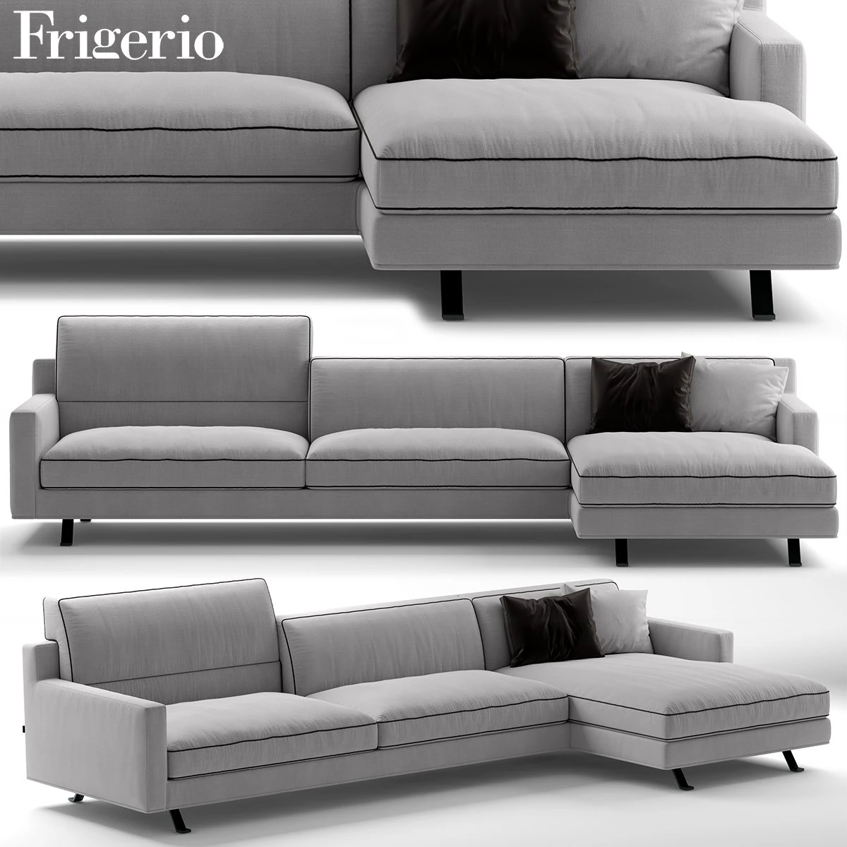 frigerio salotti james 3D Model .c4d .max .obj .3ds .fbx .stl .blend 