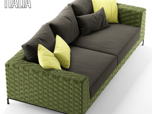 bebitalia ray outdoor natural sofa 3D मॉडल