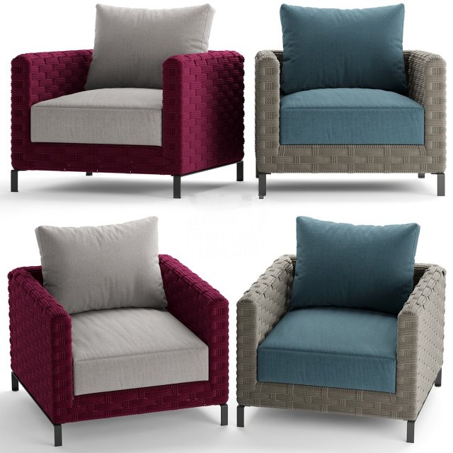 chair bebitalia ray outdoor natural 3D-Modell .c4d .max .obj .3ds .fbx .stl .blend 