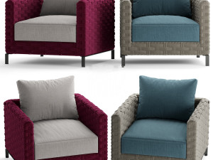chair bebitalia ray outdoor natural 3D Model