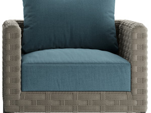 chair bebitalia ray outdoor natural 3D-Modell