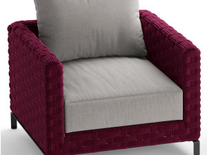chair bebitalia ray outdoor natural 3D-Modell
